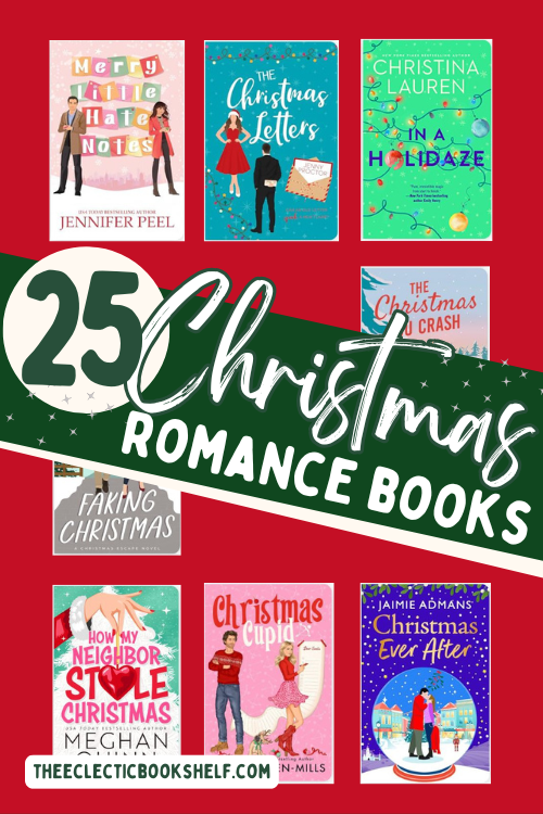 collage of holiday romance books